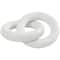 7" White Marble Geometric 2-Link Chain Sculpture